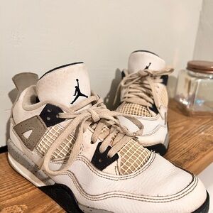 Boys Air Jordan Retro Sneakers in White and Navy